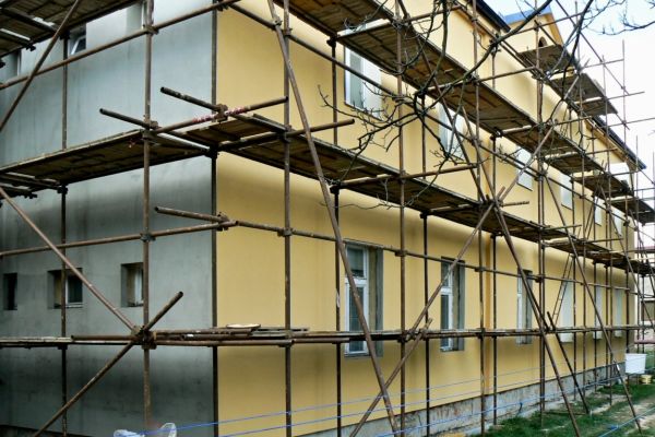 Zateplení bytového domu - Holešov - průběh stavby
